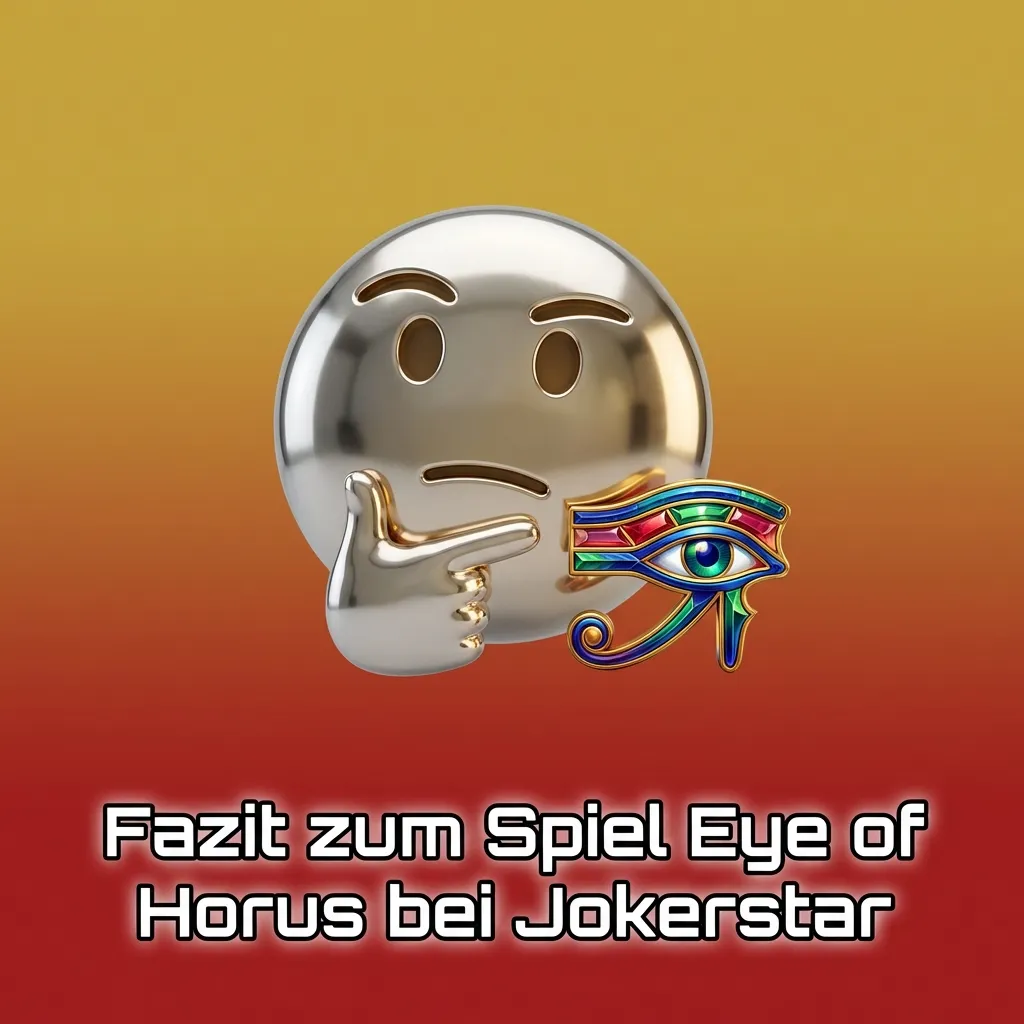 Screenshot der Jokerstar-Webseite mit Eye of Horus Slot, ägyptischen Symbolen und Hinweisen zu Lizenz, Bonus und Spielerschutz