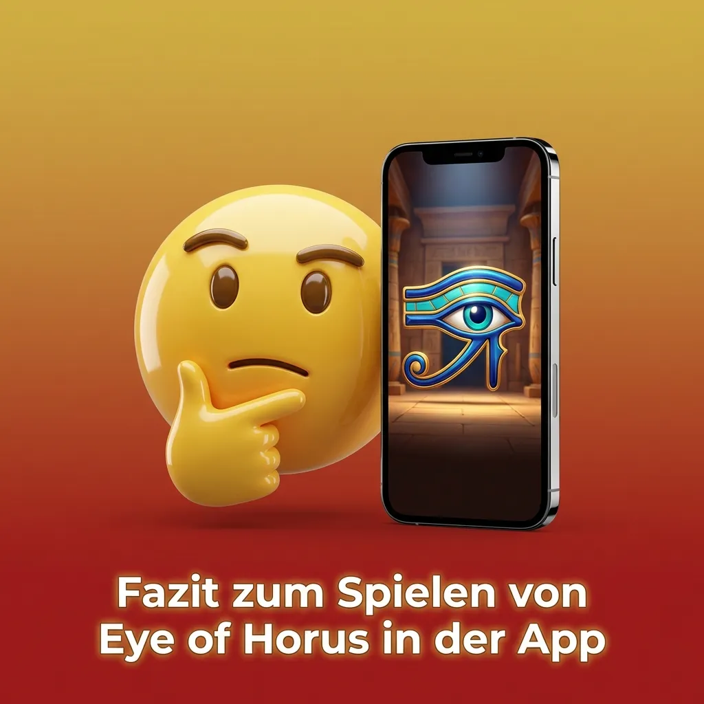 Smartphone mit geöffneter Eye of Horus Jokerstar App, deutsche Casinooberfläche und intuitive Bedienelemente sichtbar