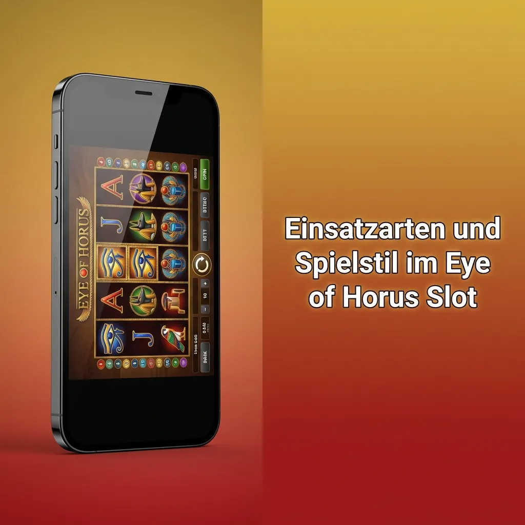 Eye of Horus Slot mit Einsatzoptionen von kleinen bis hohen Beträgen und Auto-Start für verschiedene Spielstile
