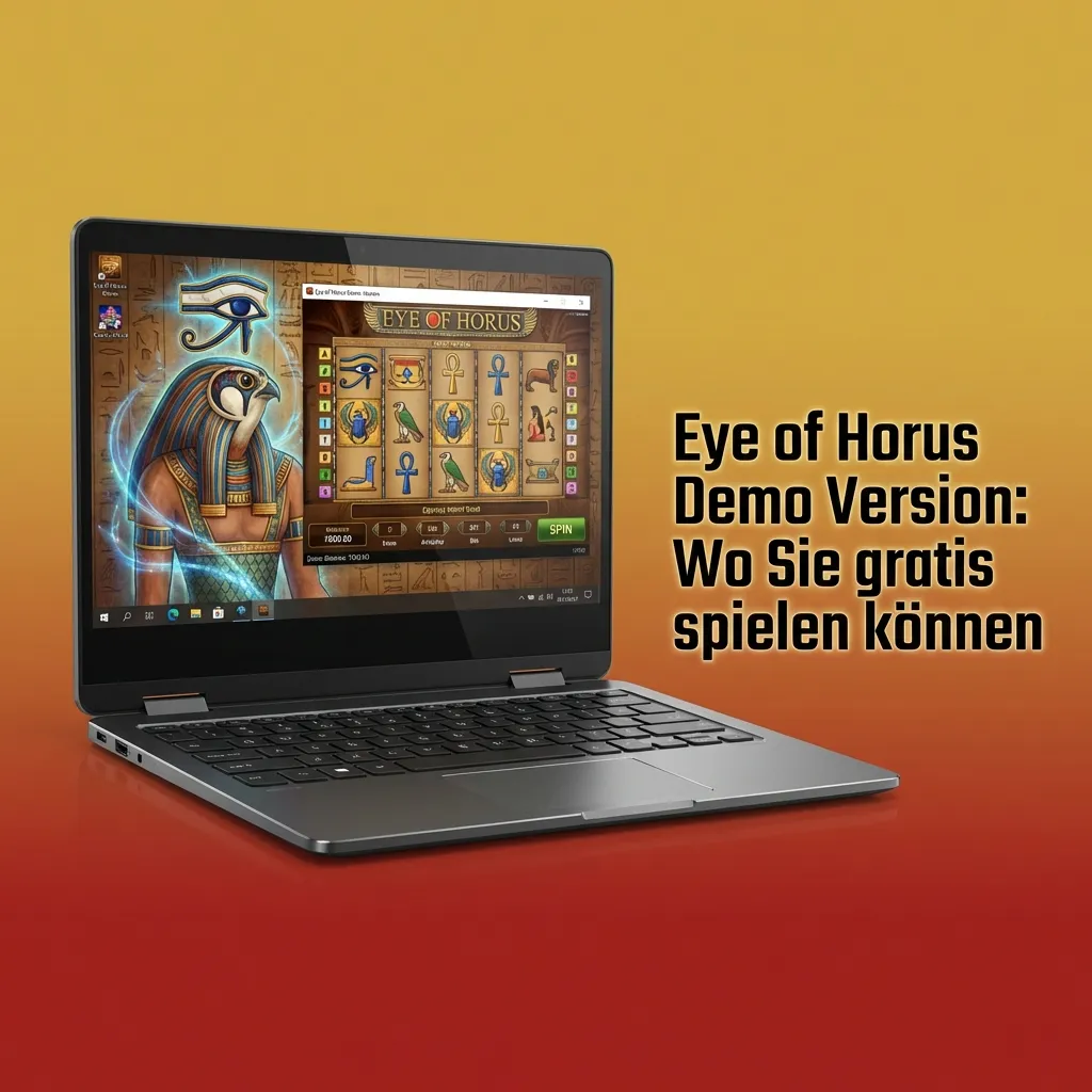 Screenshot der Eye of Horus Demo mit Walzen, Gewinnsymbolen und virtuellem Guthaben auf einem Online-Casino-Bildschirm