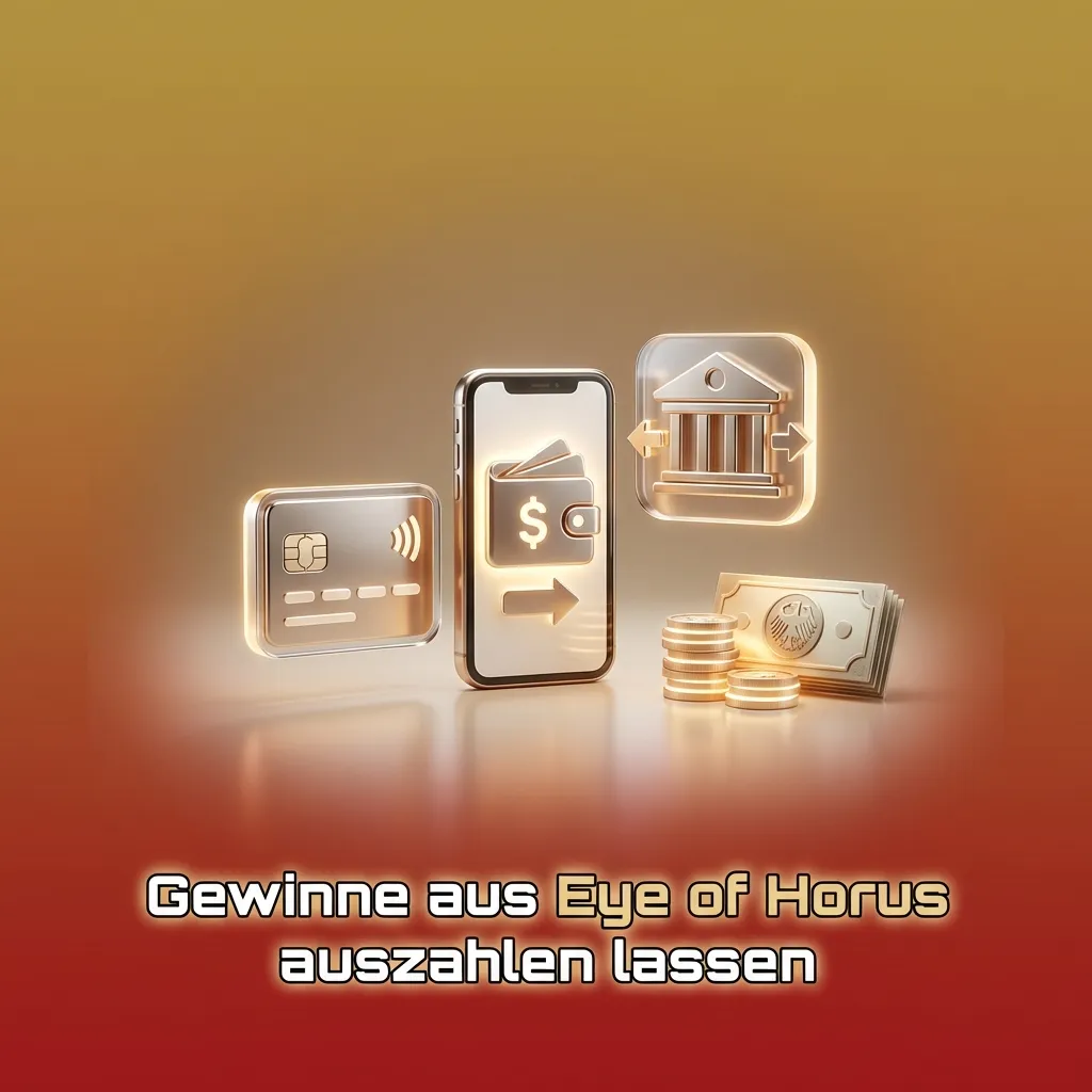 Smartphone-Screenshot der Lapalingo Eye of Horus App mit geöffnetem Auszahlungsmenü und Formular zur Kontoverifizierung