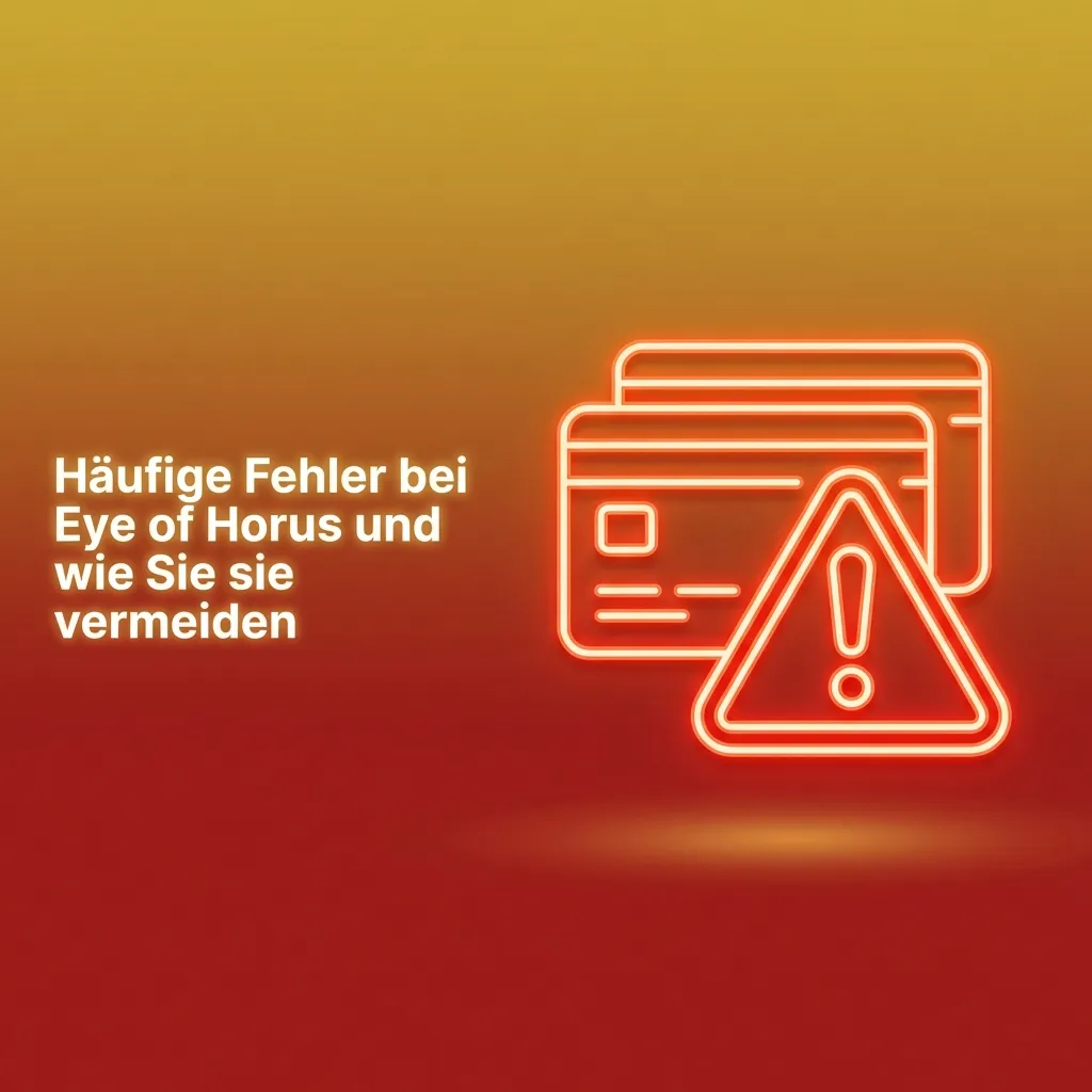 Infografik zu typischen Fehlern bei Eye of Horus mit Tipps zu Budget, Einsatzgröße, Strategien, Freispielen und Emotionen