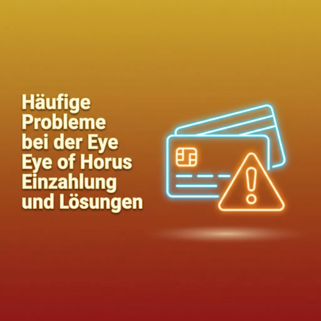 Grafik mit Liste häufiger Eye of Horus Einzahlungsprobleme und kurzen, passenden Lösungstipps in deutscher Sprache