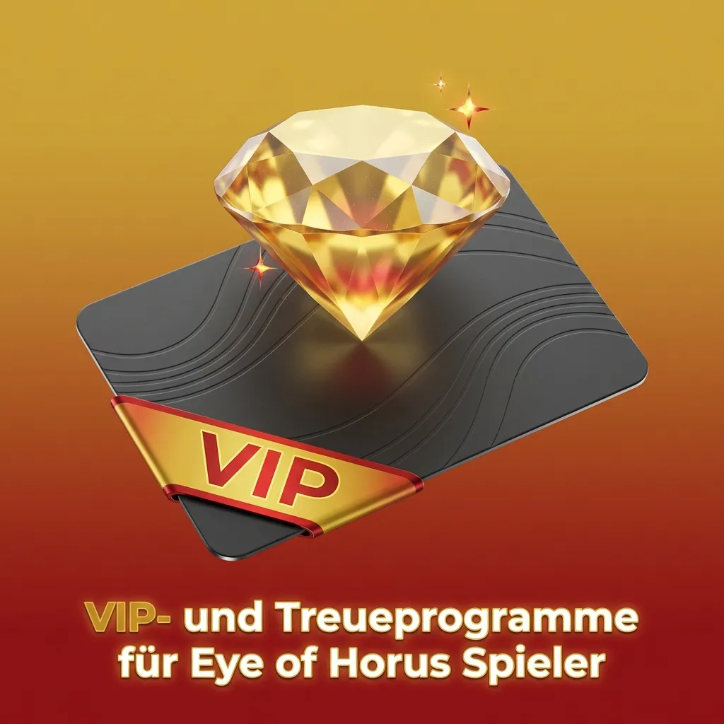 Grafik zu VIP- und Treueprogrammen für Eye of Horus Spieler mit Stufen, Punkten, Free Spins und Cashback Vorteilen