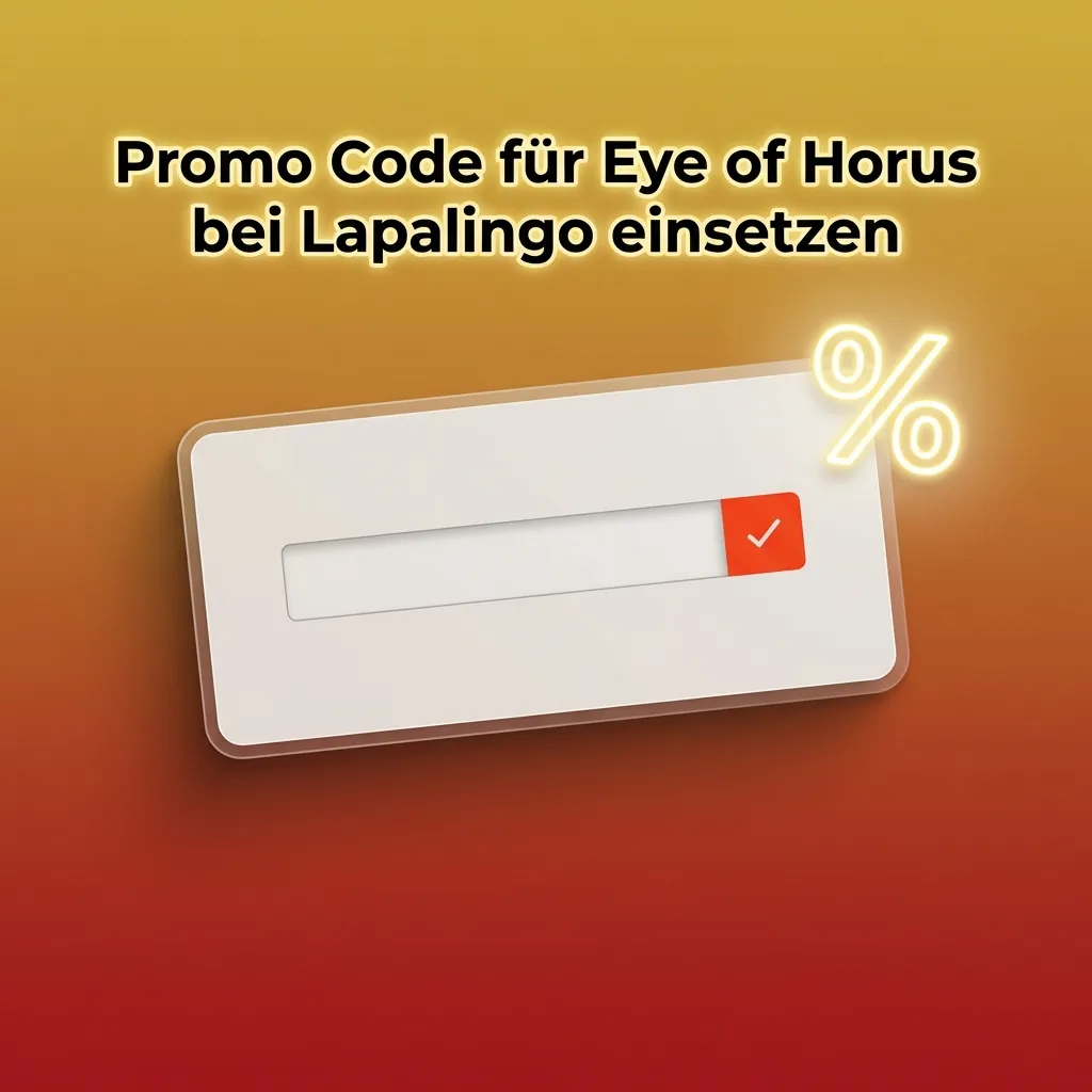Promo Code HORUS2024 bei Lapalingo: Eingabefeld im Registrierungs- oder Kassenbereich auf Bildschirm hervorgehoben
